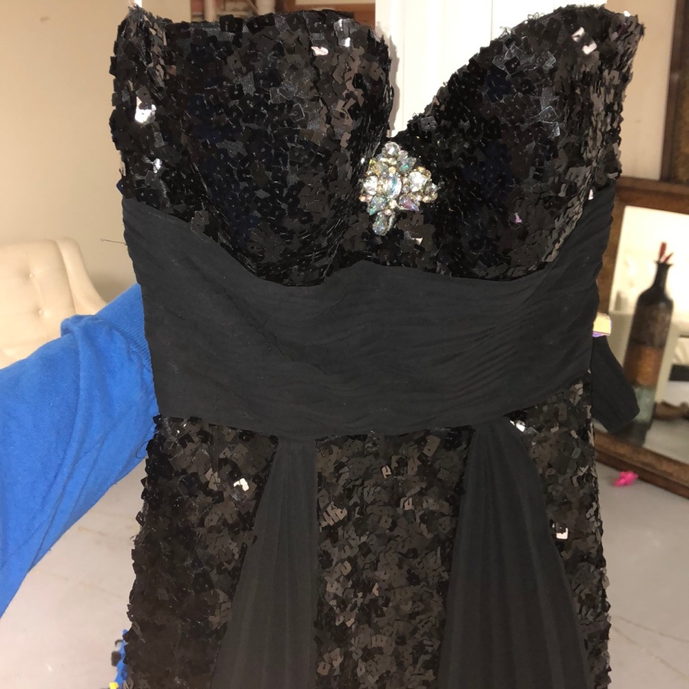 Black mini dress